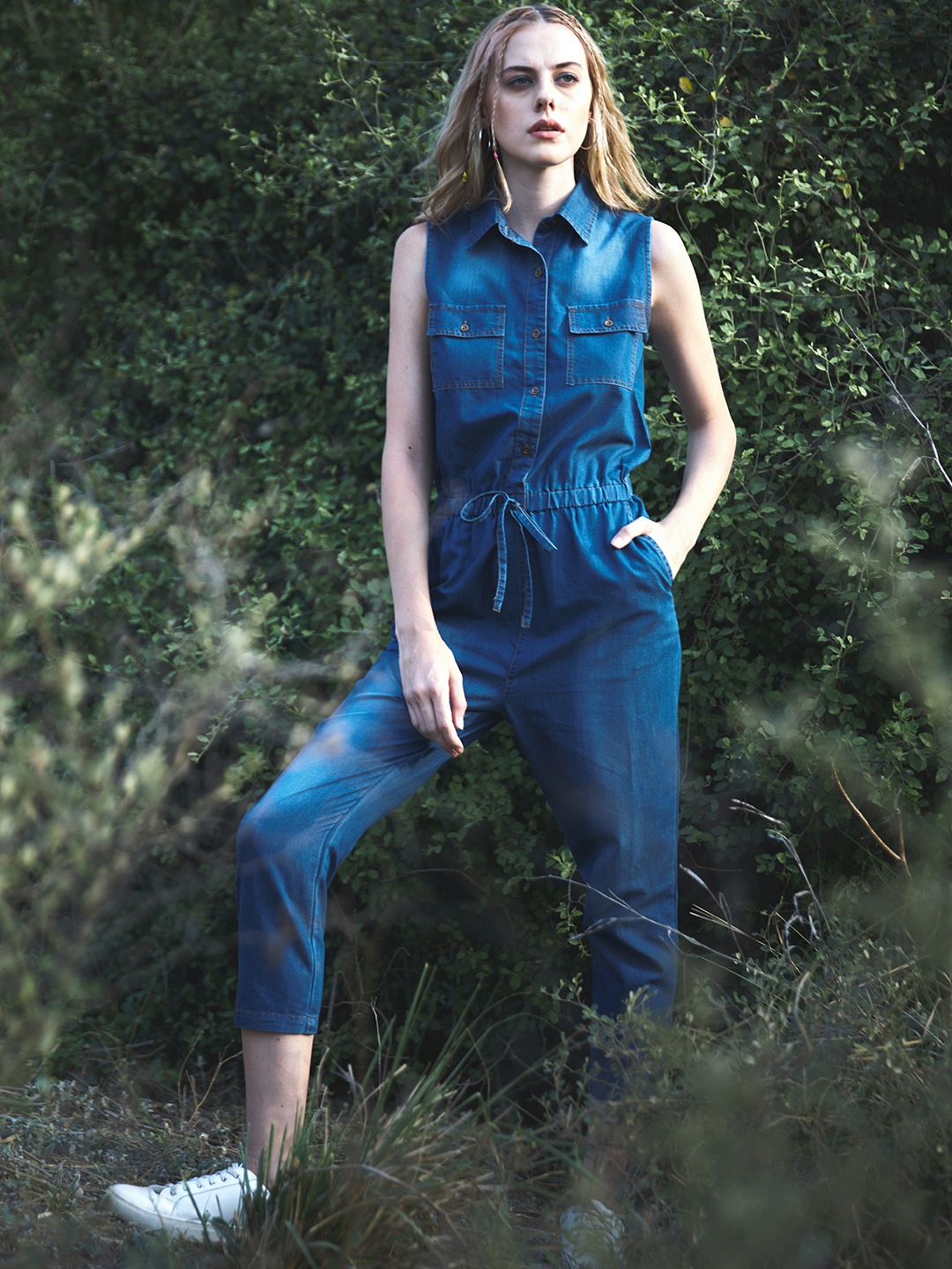 

StyleStone Blue Denim Basic Jumpsuit