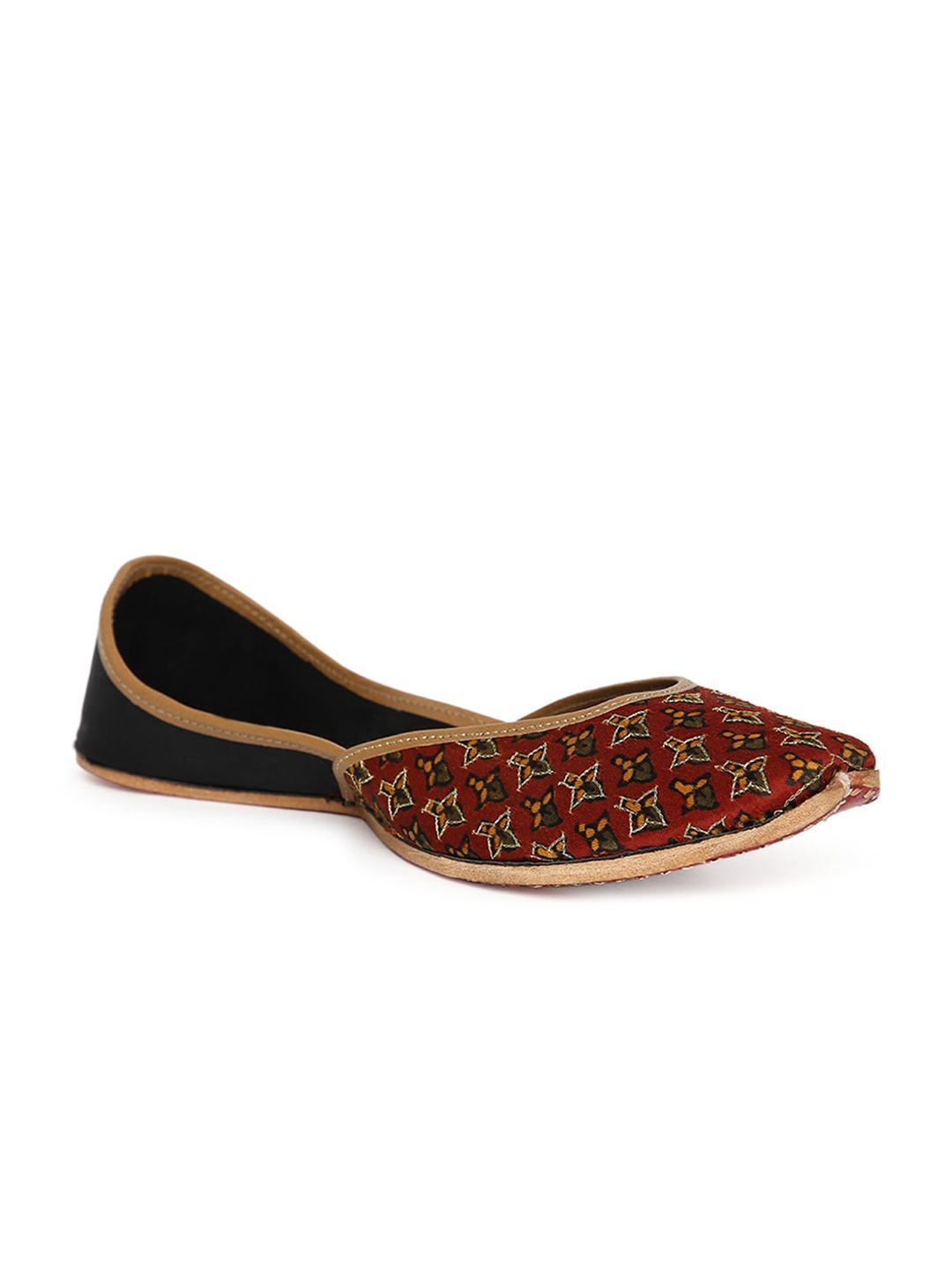 

Fabindia Women Maroon Ethnic Mojaris Flats