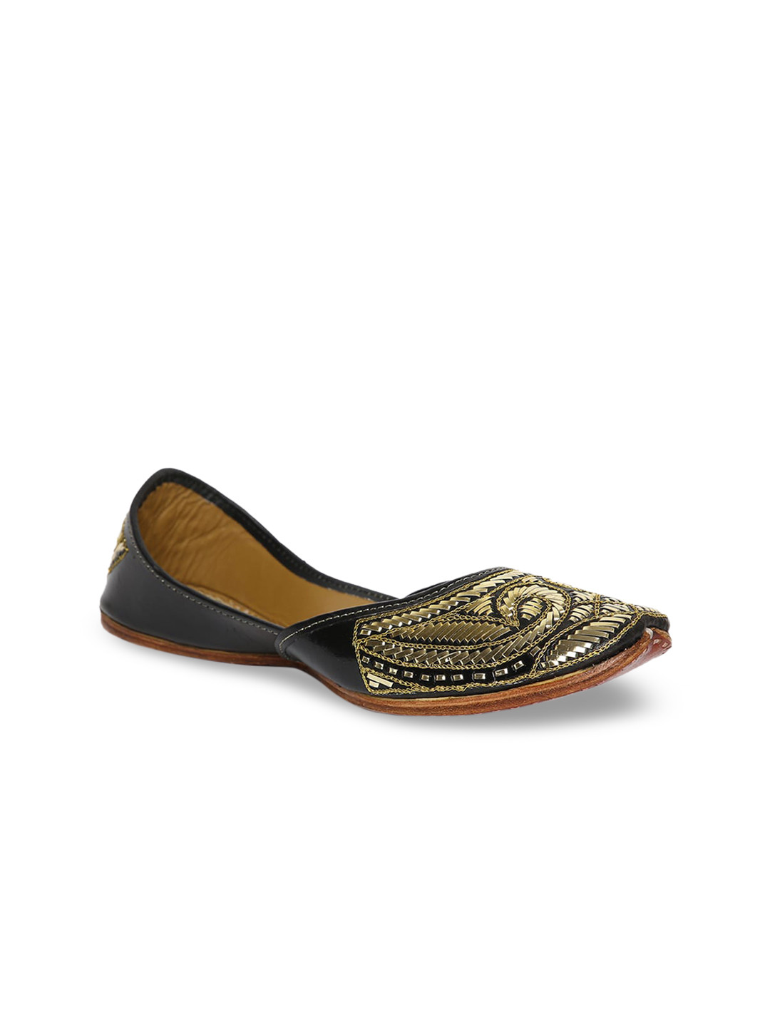 

Fabindia Women Black Embellished Ballerinas Flats