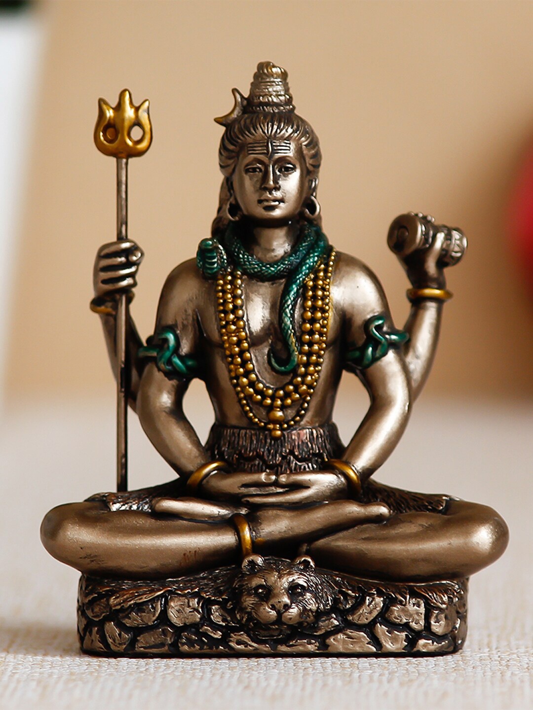 

eCraftIndia Brown Lord Shiva Showpiece