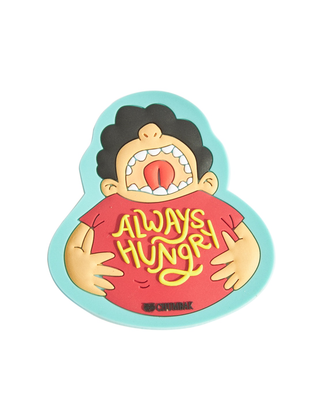 

Chumbak Red & Yellow Printed Classics Always Hungry Magnet