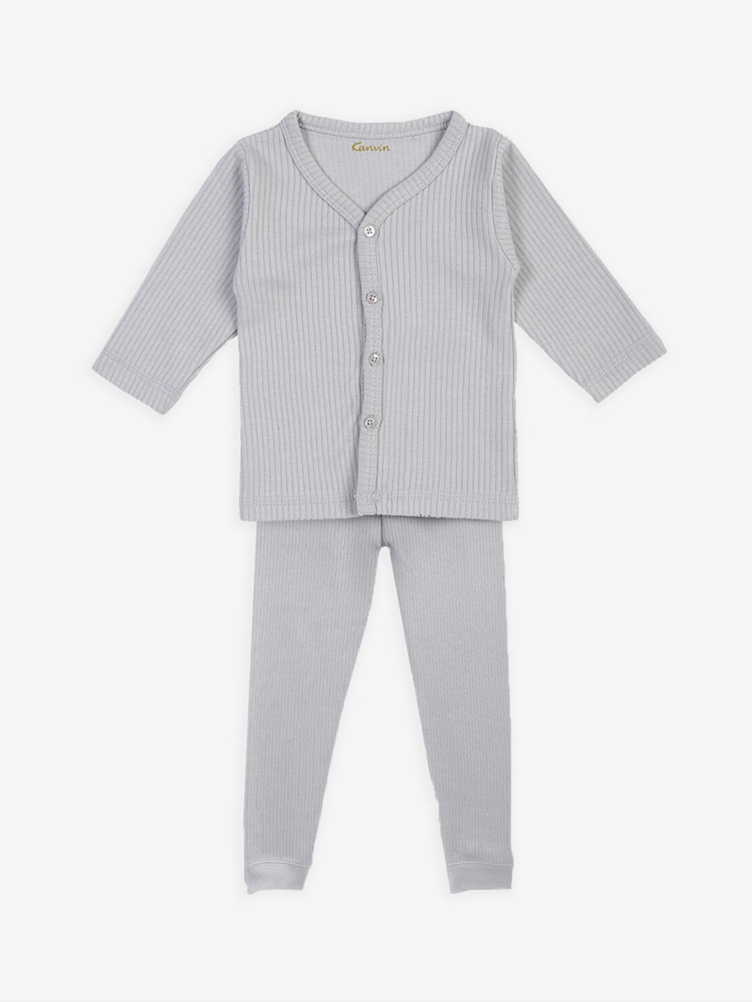 

Kanvin Boys Grey Solid Thermal Set