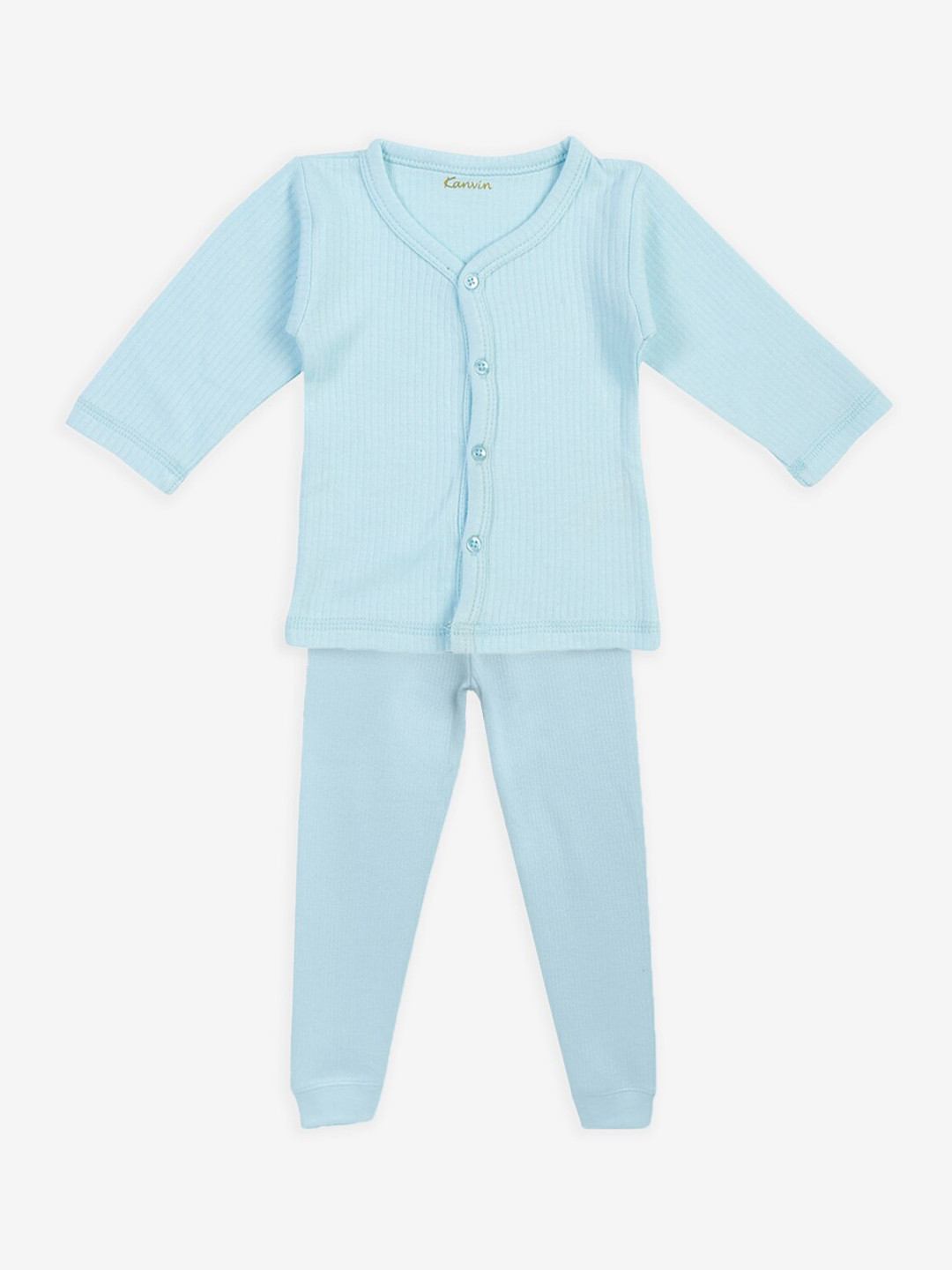 

Kanvin Infant Boys Blue Solid Thermal Set