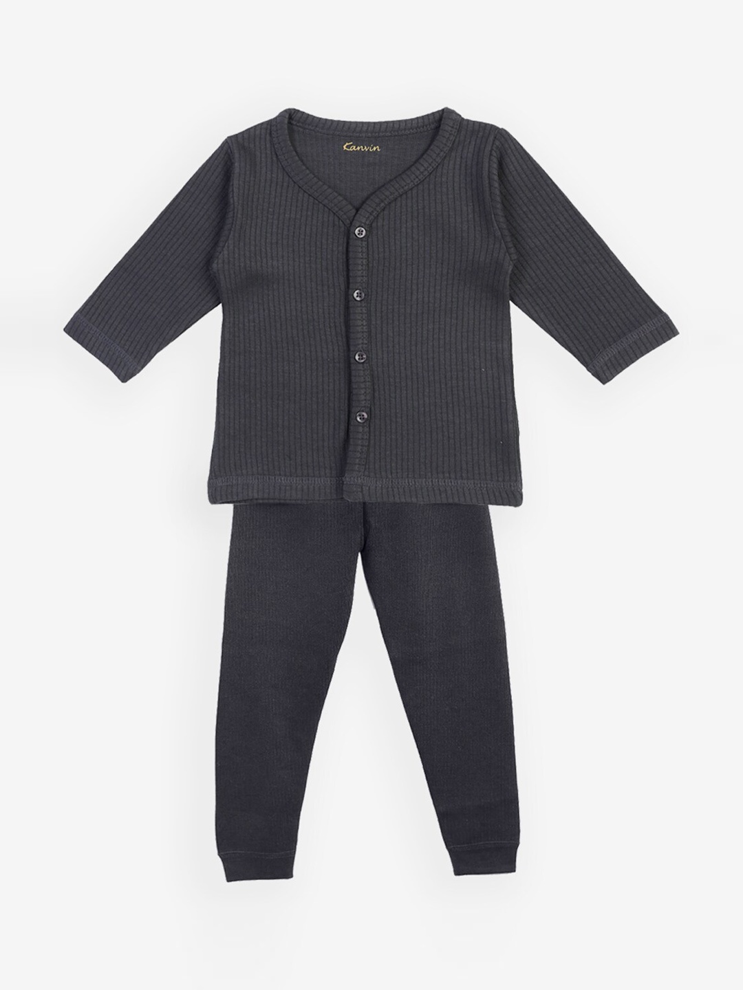 

Kanvin Boys Charcoal Grey Solid Thermal Set