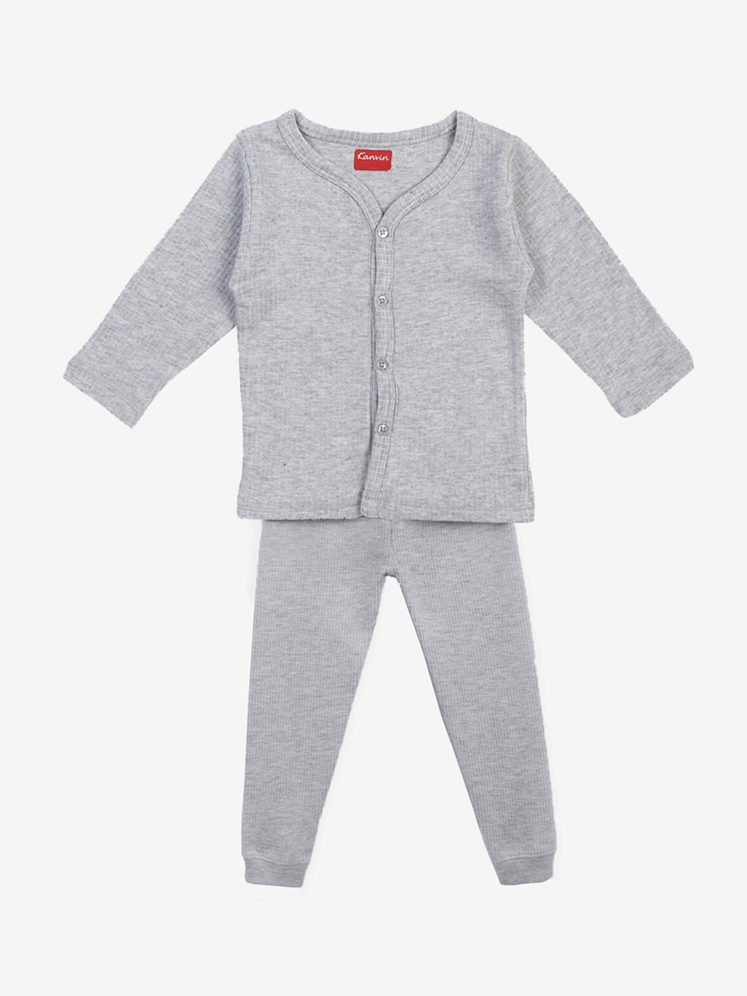 

Kanvin Boys Grey Melange Solid Thermal Set