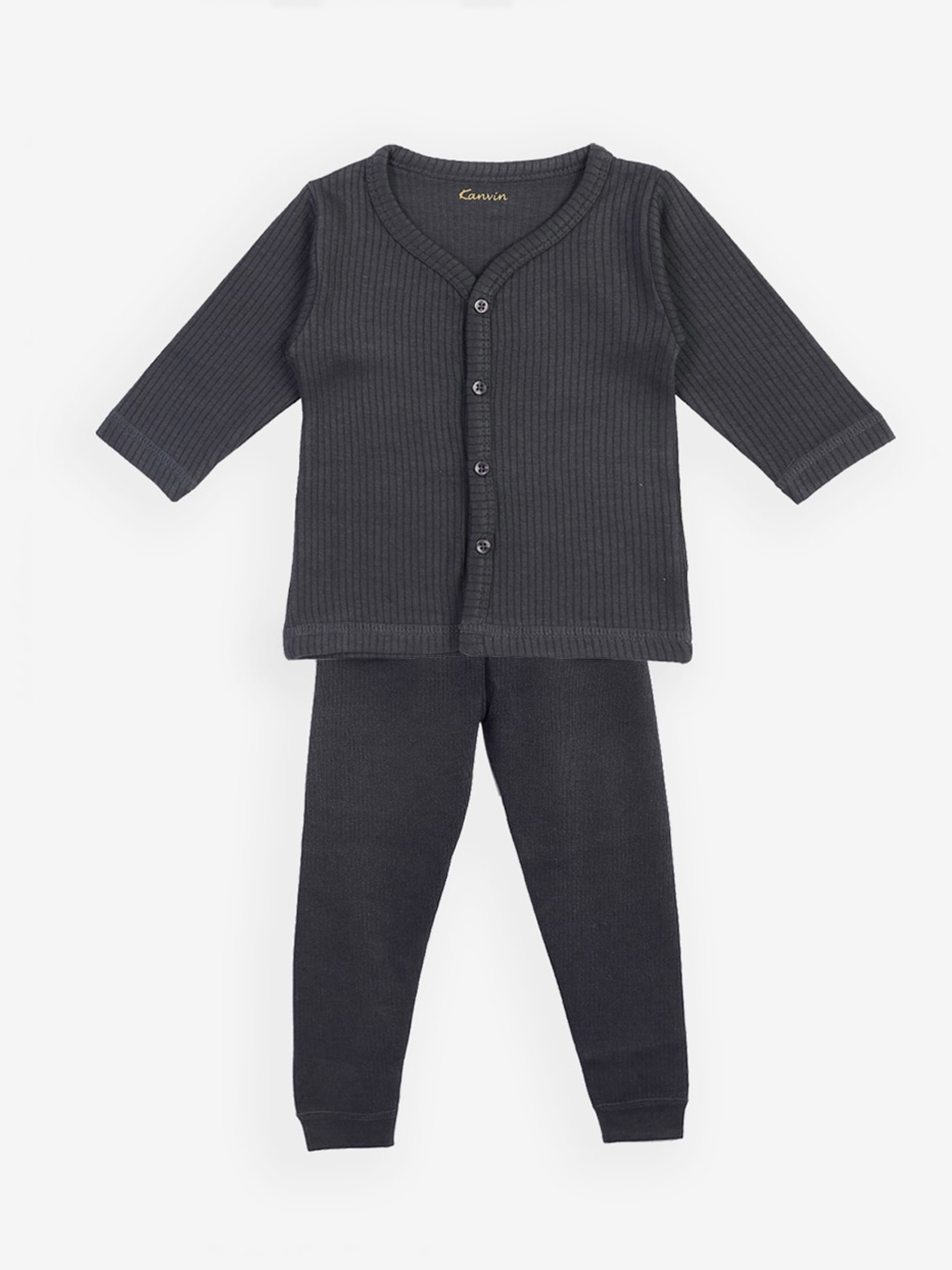 

Kanvin Boys Charcoal Grey Solid Thermal Set