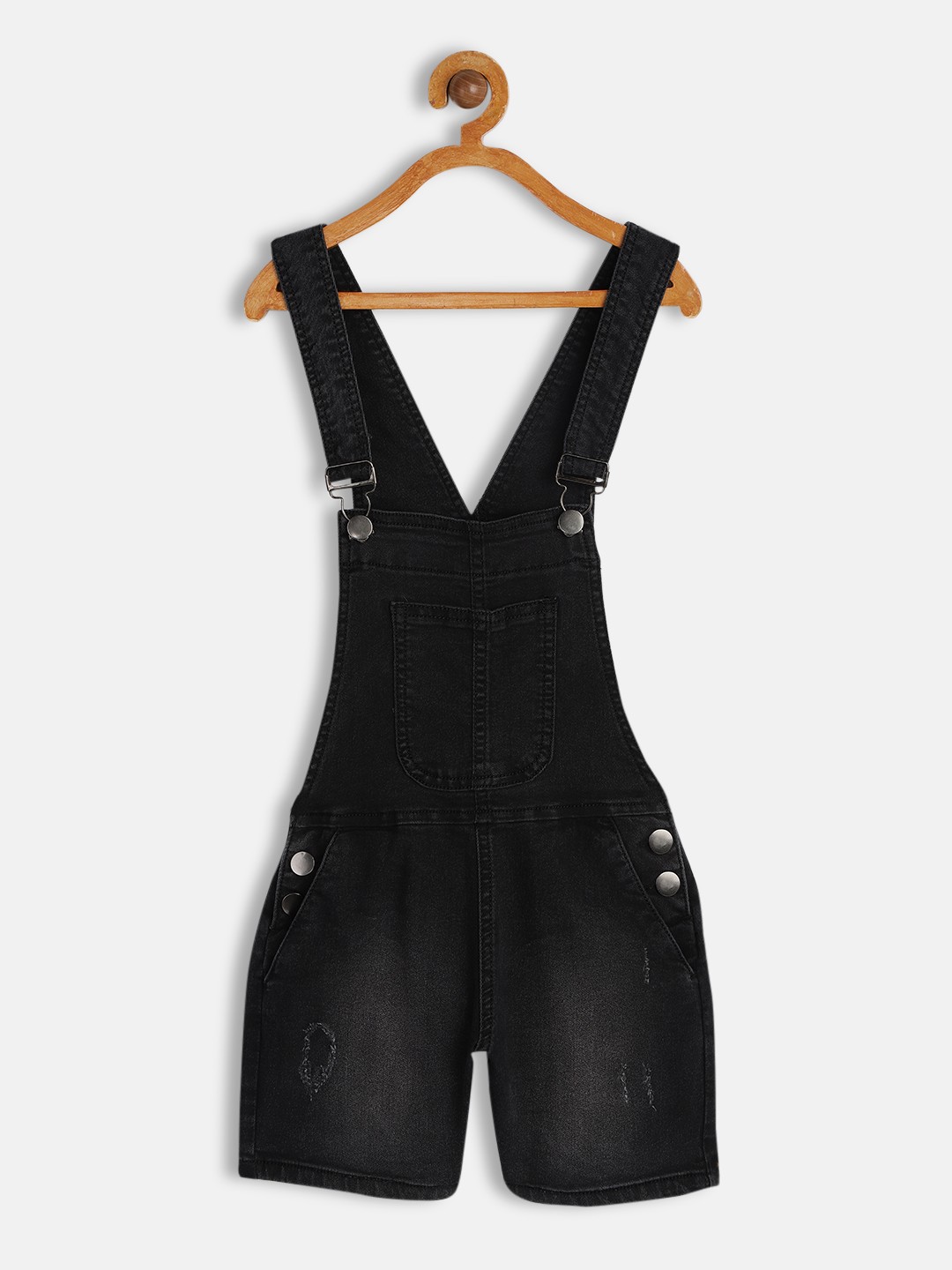 

HERE&NOW Boys Navy Blue Denim Distressed Dungaree Shorts