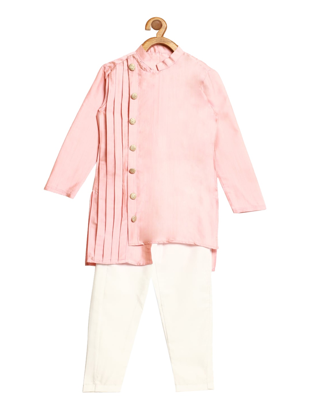 

Ethnovog Boys Pink Regular Kurta with Pyjamas