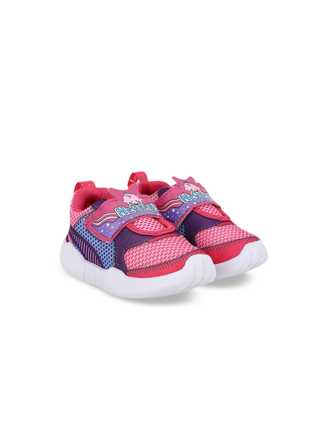 

NEOBABY Unisex Kids Pink Woven Design Slip-On Sneakers