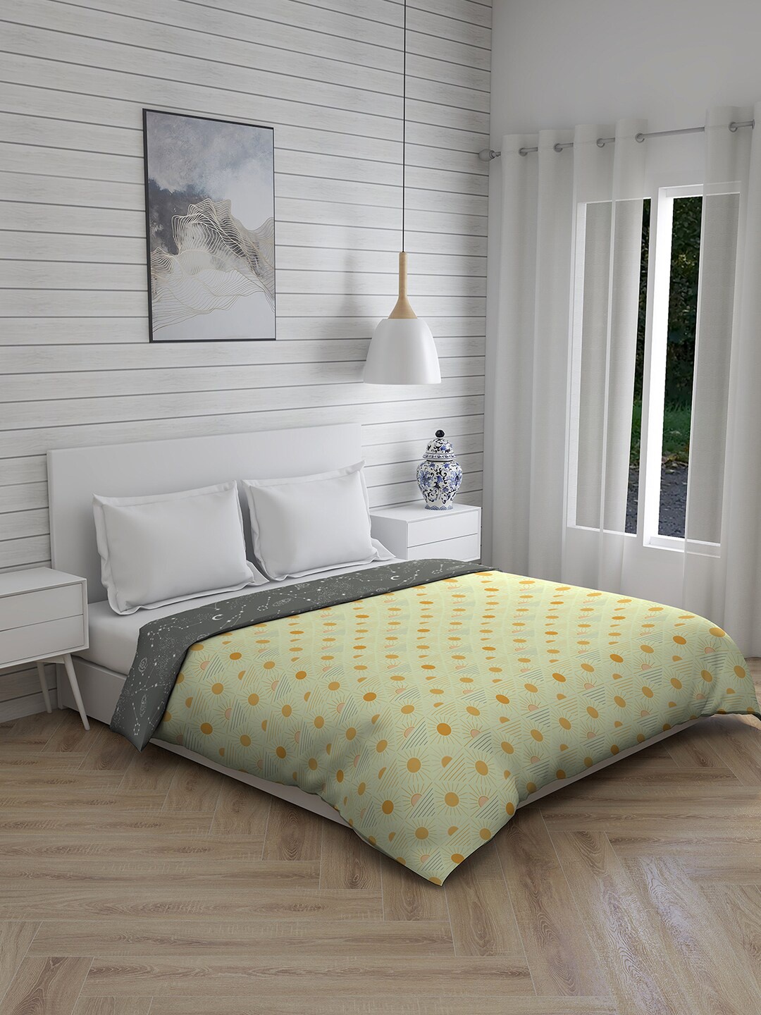 

Layers Yellow Geometric Mild Winter 120 GSM Double Bed Comforter