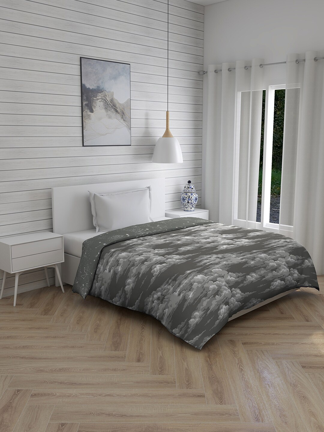

Layers Grey Mild Winter 120 GSM Single Bed Comforter