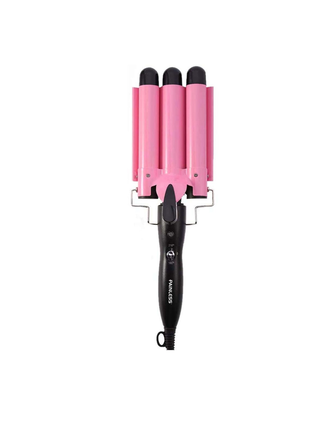 

PAINLESS 3 Heating Element Hair Curler, Pink