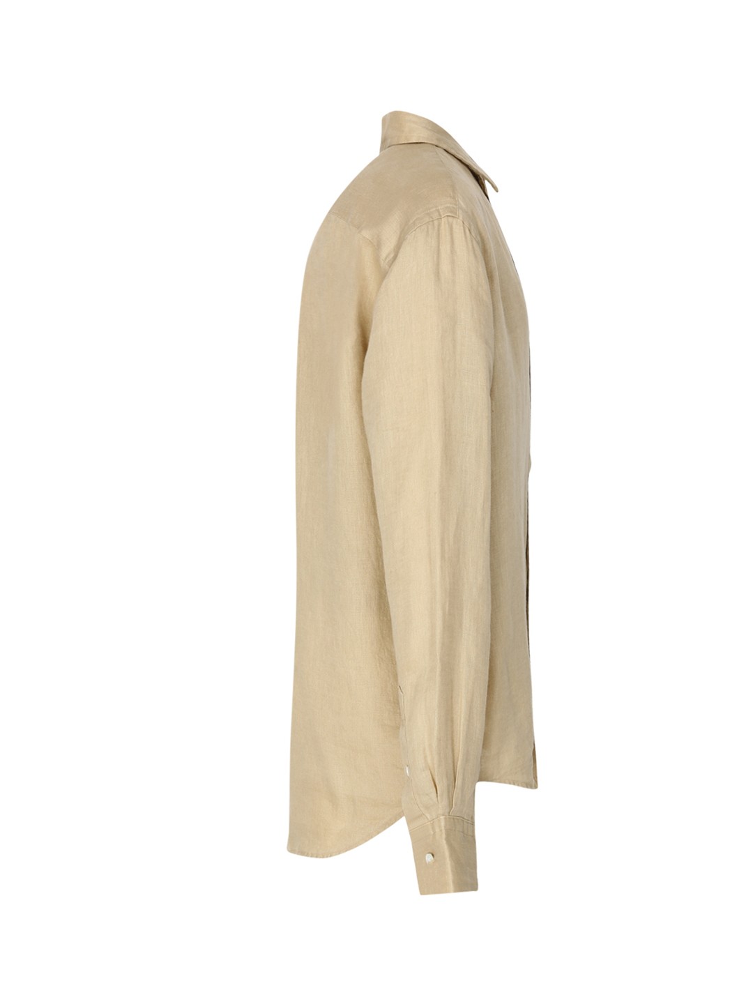 

Polo Ralph Lauren Men Tan Brown Opaque Cotton Linen Casual Shirt