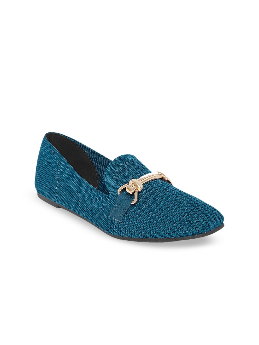 

Forever Glam by Pantaloons Women Teal Blue Textured Loafers