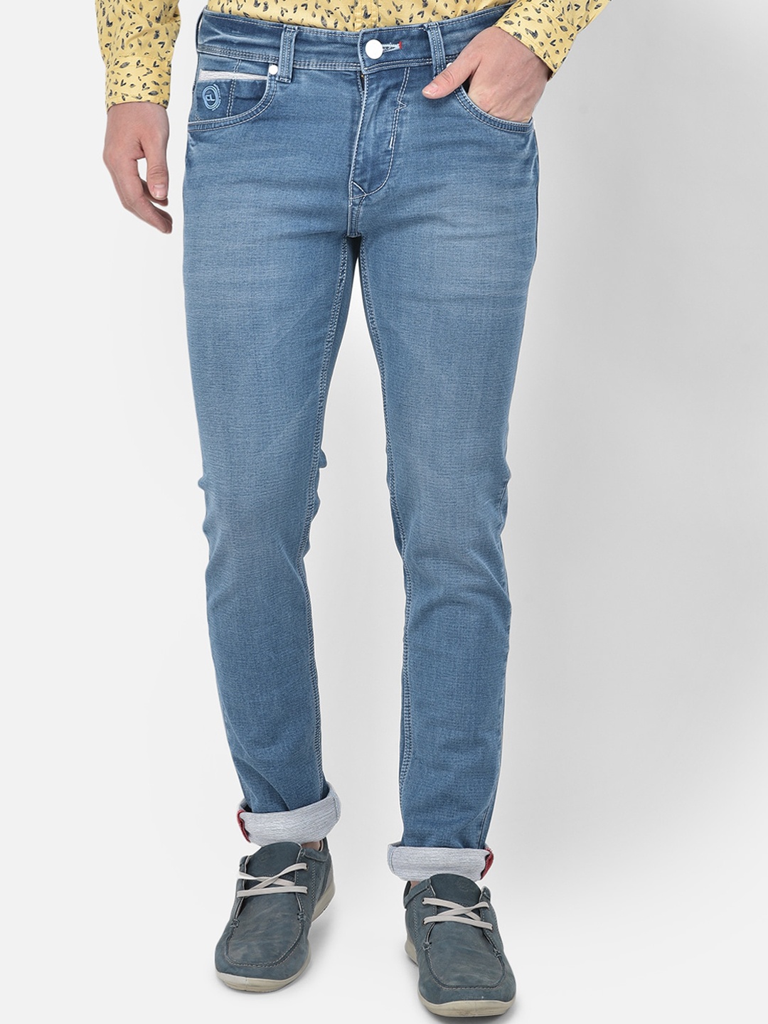 

Canary London Men Blue Smart Skinny Fit Low-Rise Light Fade Stretchable Jeans