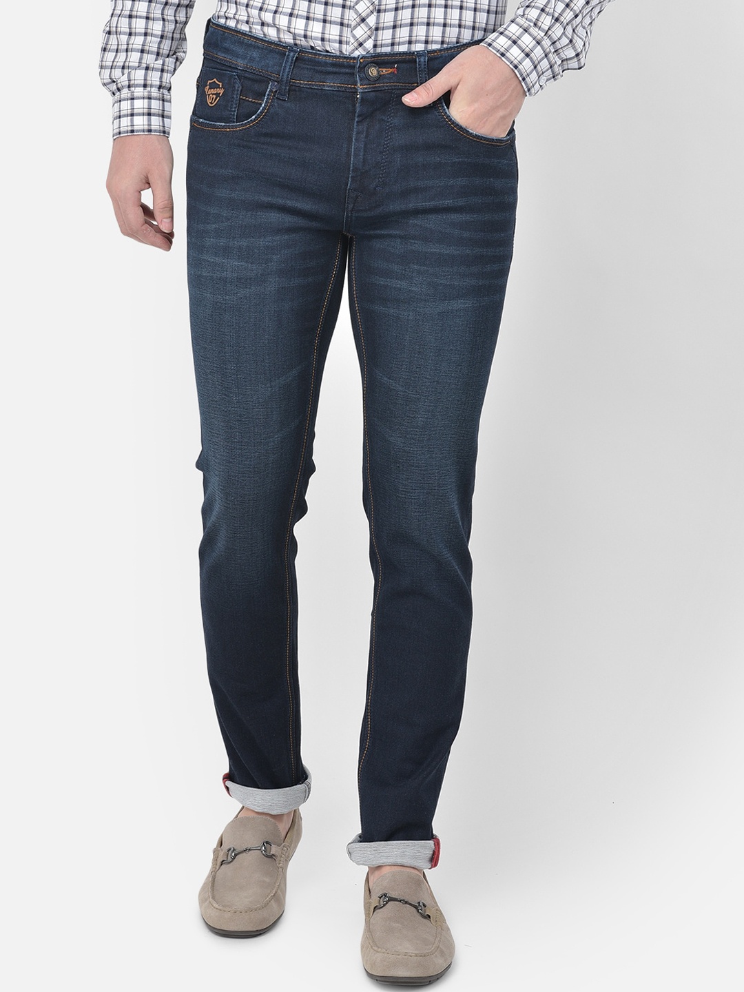 

Canary London Men Blue Smart Skinny Fit Low-Rise Light Fade Stretchable Jeans