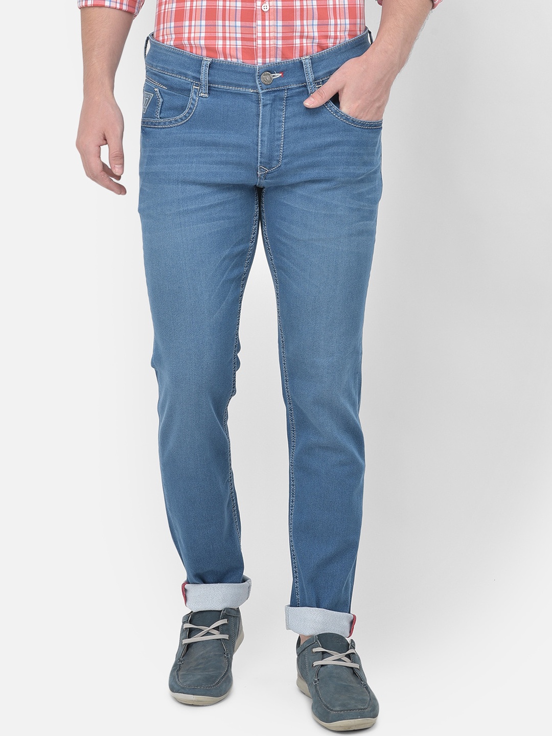 

Canary London Men Blue Smart Skinny Fit Low-Rise Light Fade Stretchable Jeans