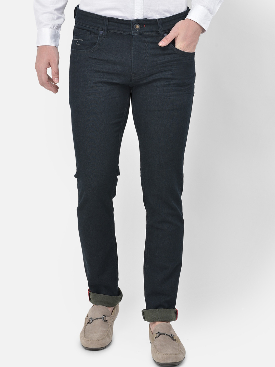 

Canary London Men Navy Blue Smart Skinny Fit Low-Rise Stretchable Jeans