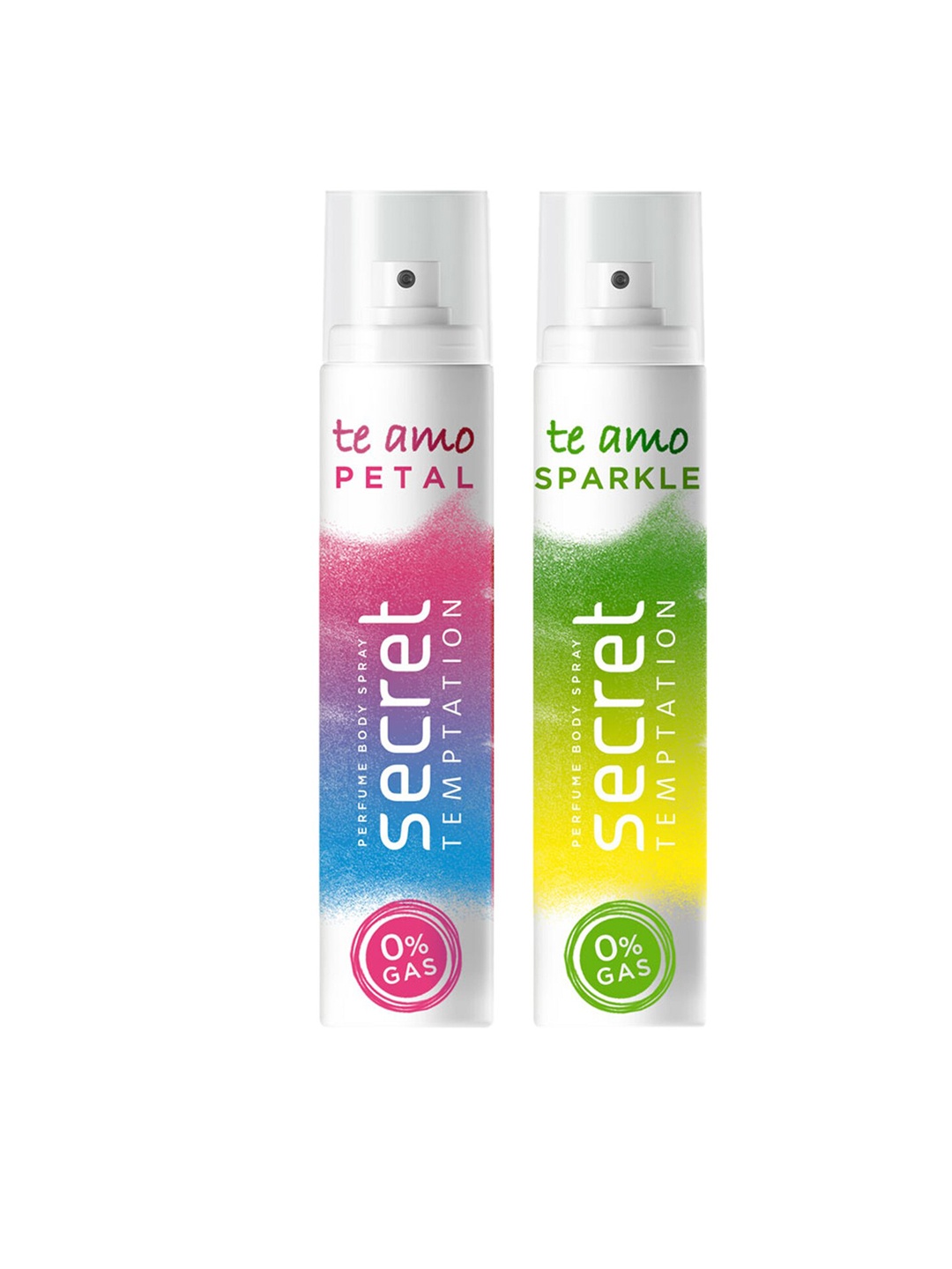 

Secret Temptation Women Pack of 2 Te Amo Petal and Sparkle Perfume Body Spray 240ml, White