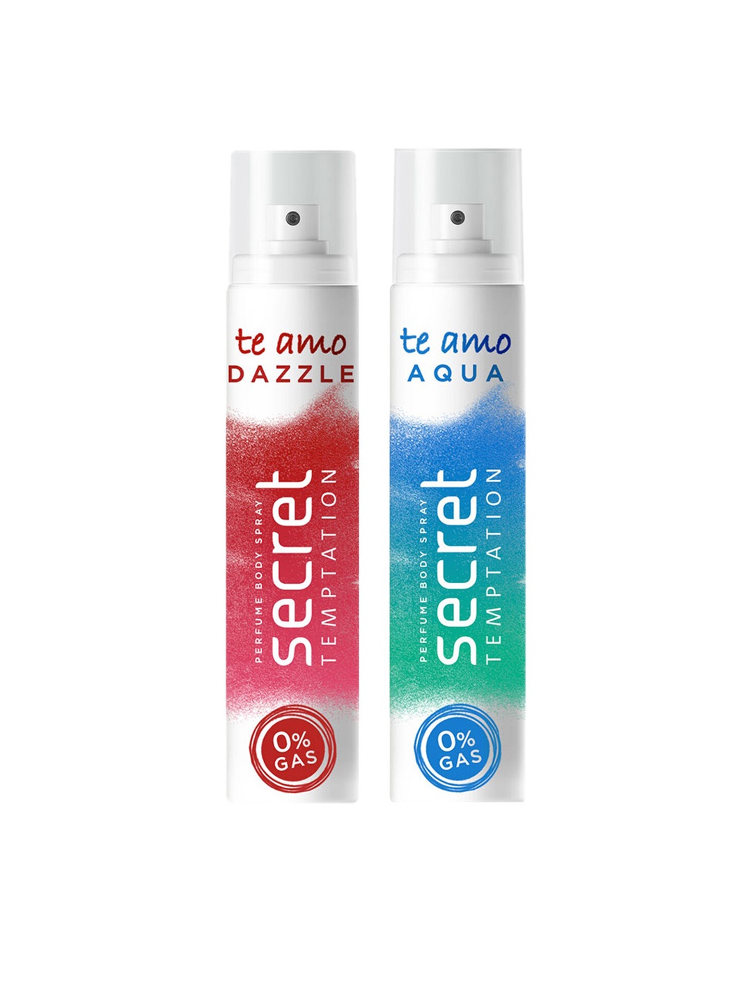 

Secret Temptation Te Amo Dazzle and Aqua Perfume Body Spray , Pack of 2 (120ml each), White