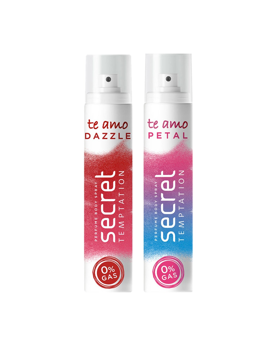 

Secret Temptation Pack of 2 Red & Blue Te Amo Dazzle and Petal Perfume Body Spray 120 ml