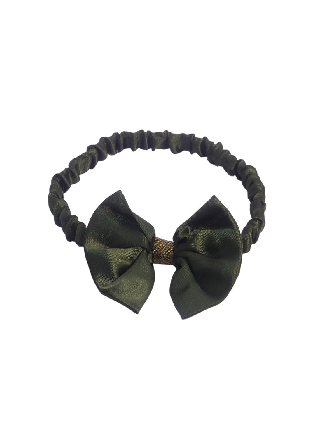 

Spiky Girls Green Solid Bow Hairband