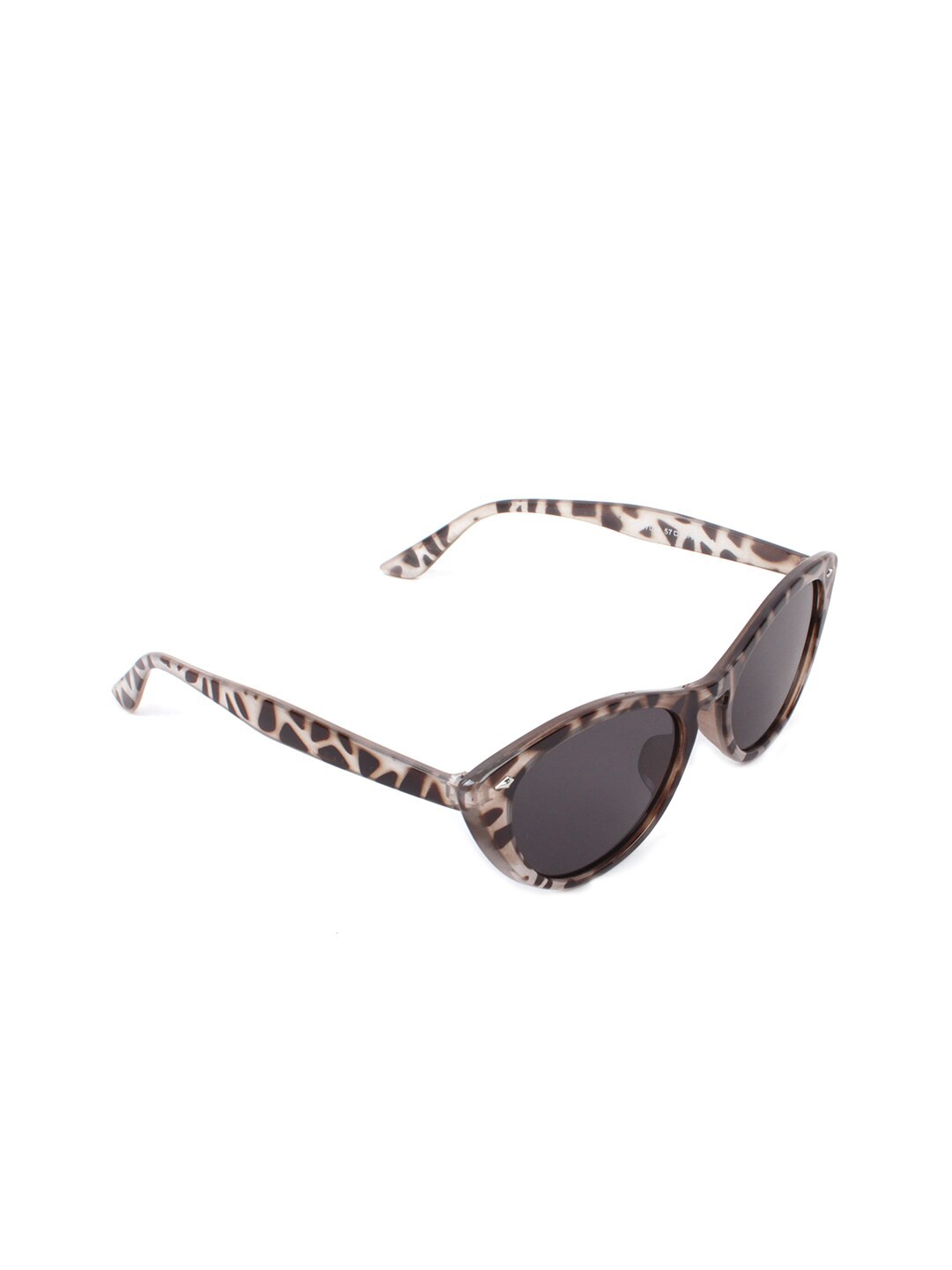 

FUZOKU Women Black Oval Sunglasses