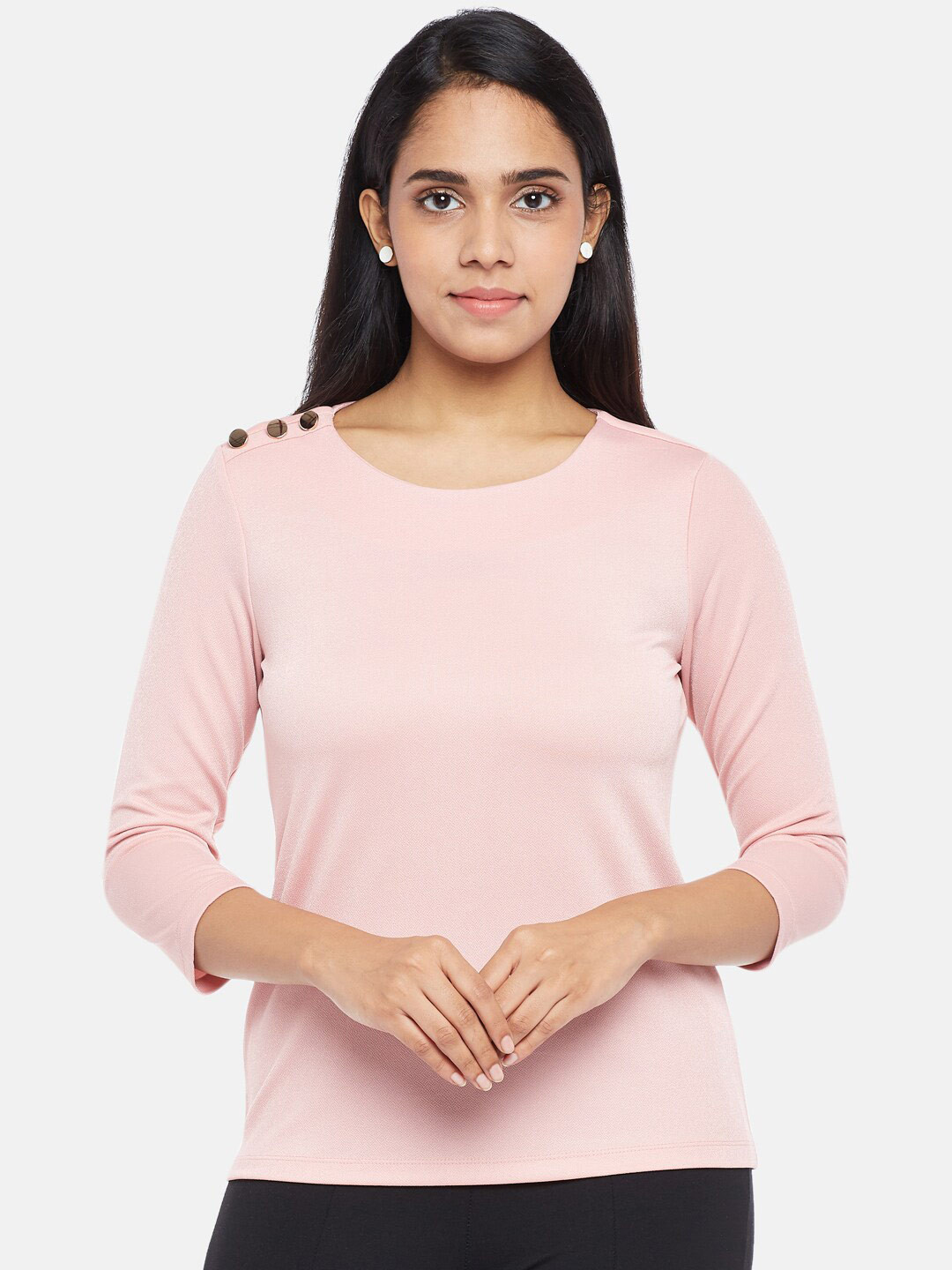

Annabelle by Pantaloons Woman Pink Regular Top