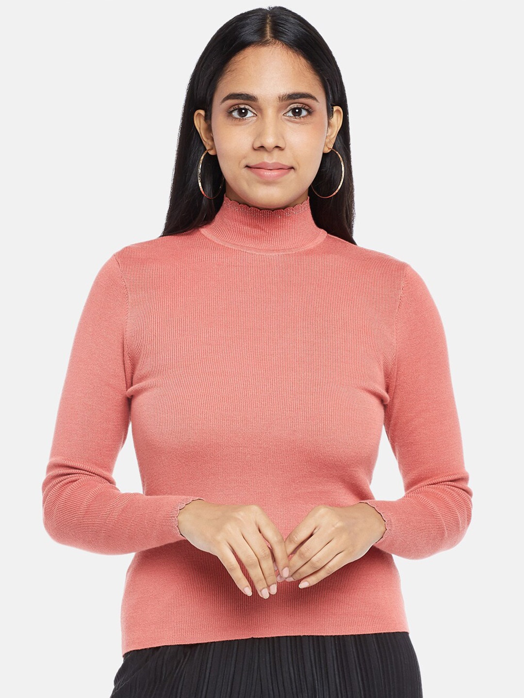 

Honey by Pantaloons Woman Coral Regular Top