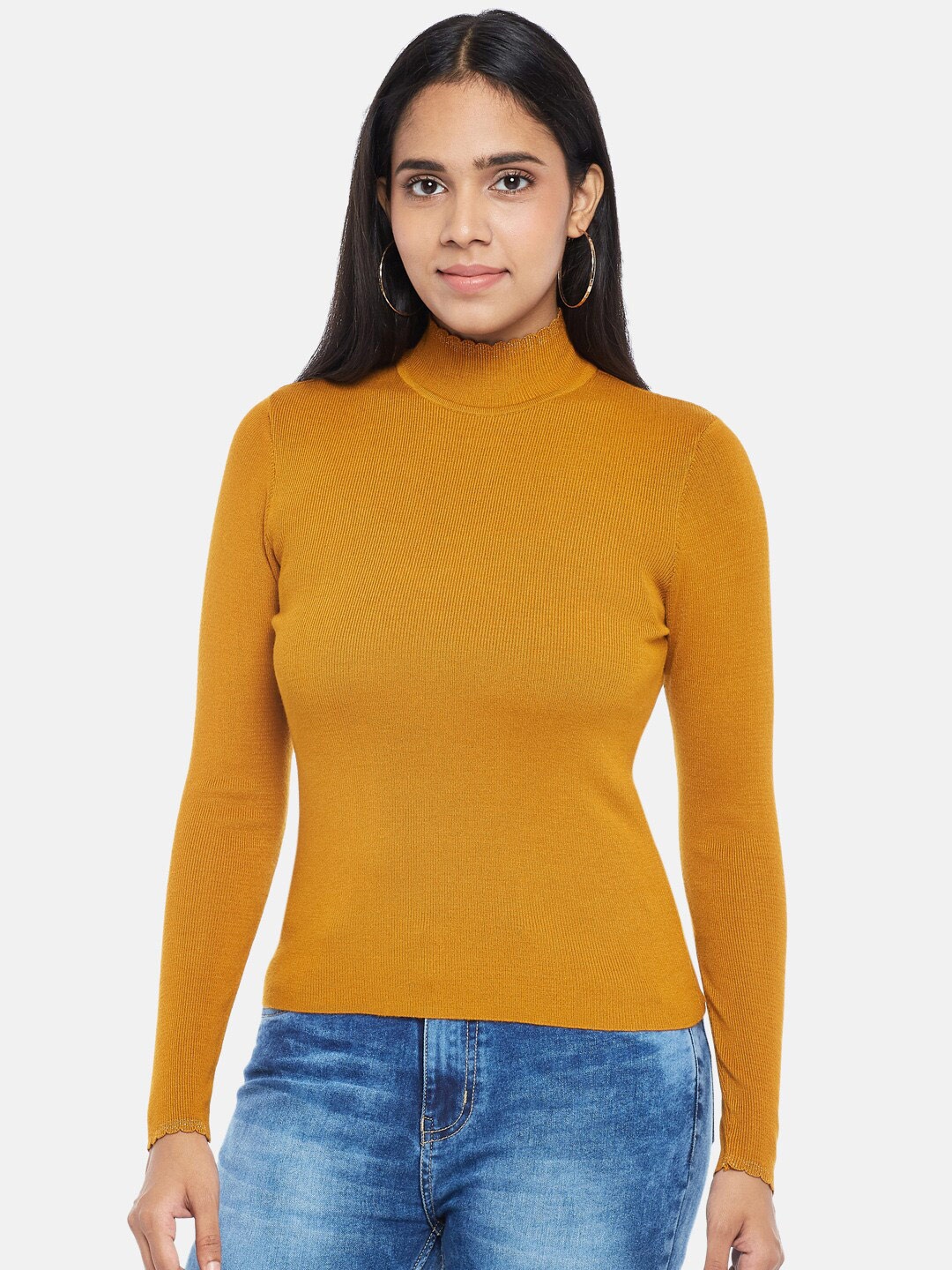 

Honey by Pantaloons Woman Mustard Yellow Regular Top