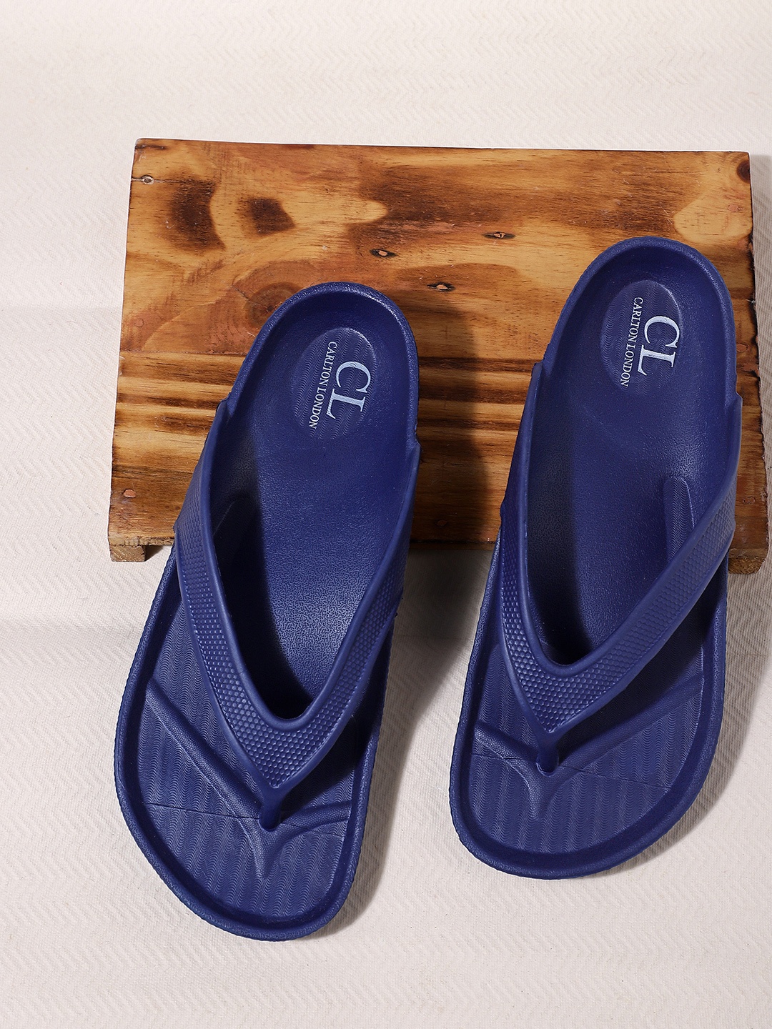 

Carlton London Men Navy Blue Thong Flip-Flops