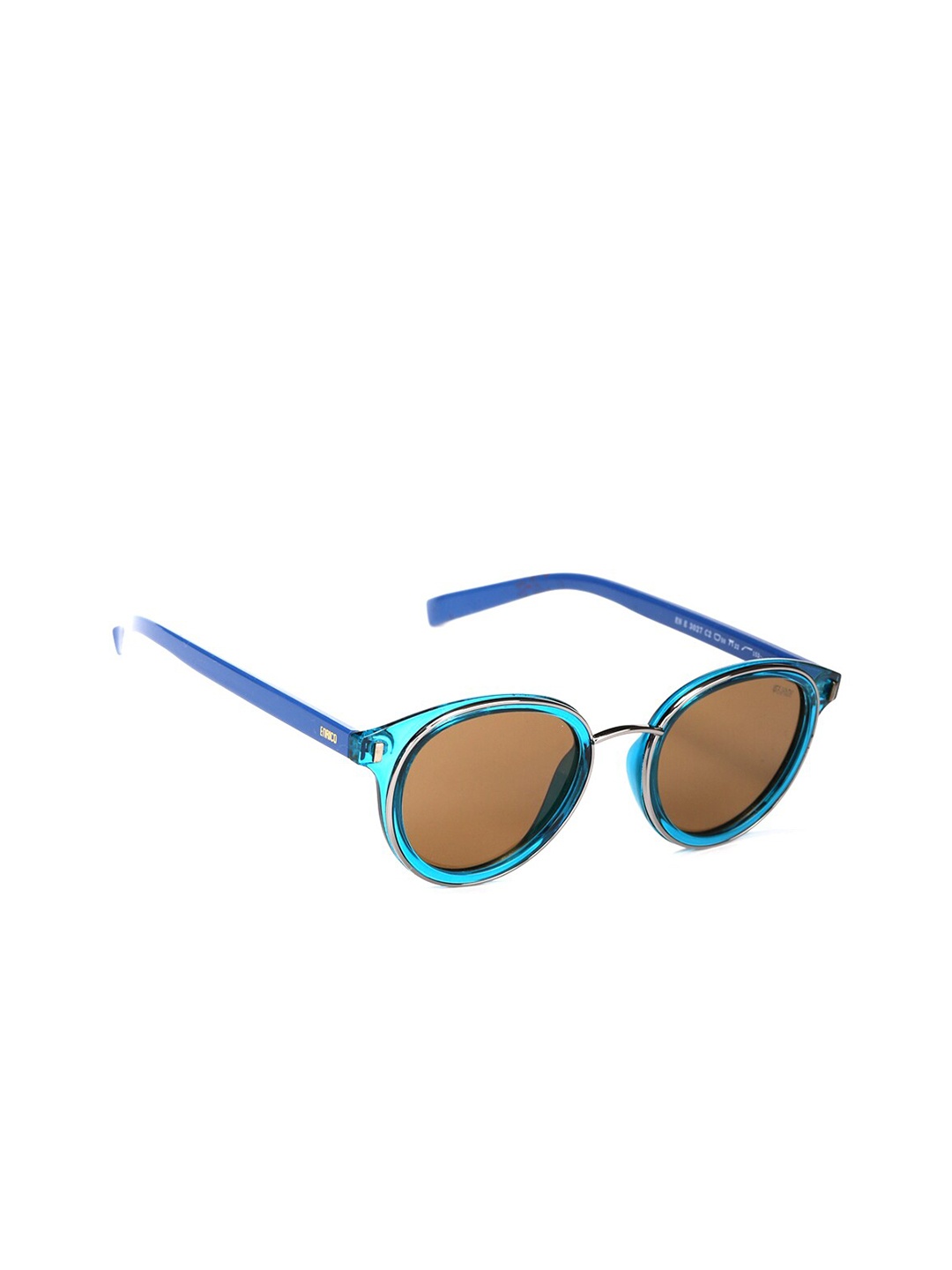 

ENRICO Unisex Brown Round Sunglasses