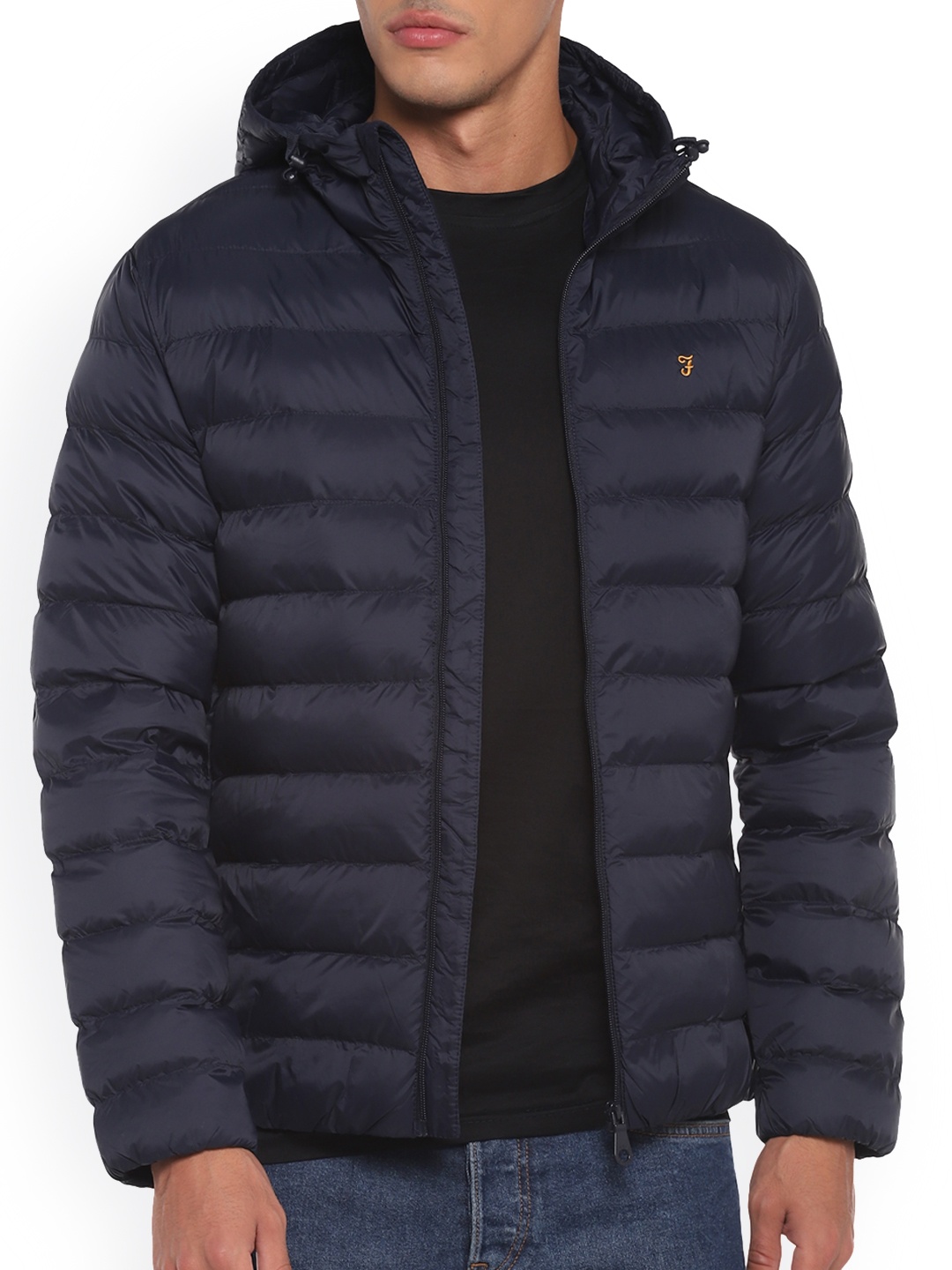 

Farah Men Navy Blue Hooded Puffer Jacket