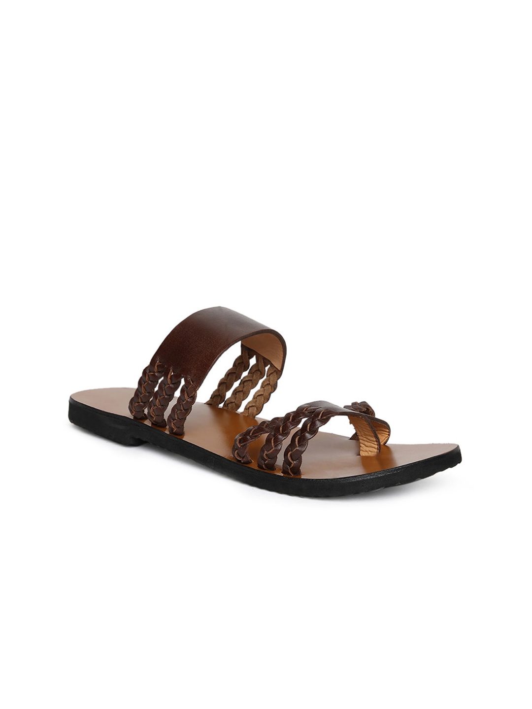 

Fabindia Men Brown Open Toe Flats