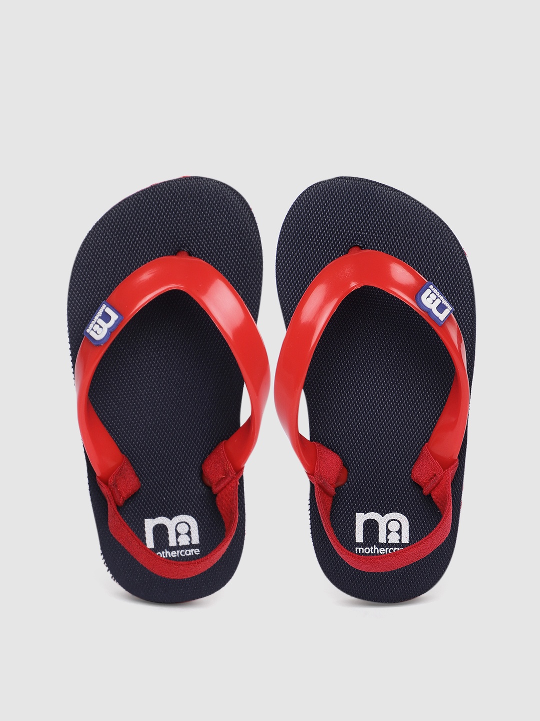 

mothercare Boys Navy Blue & Red Rubber Thong Flip-Flops