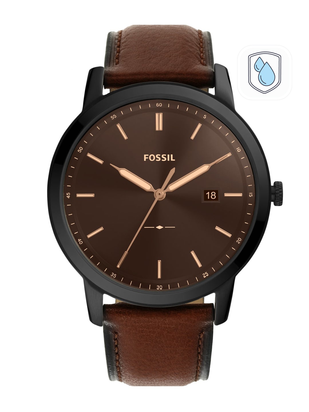 

Fossil Men Brown Dial & Leather Straps Analogue Watch FS5841