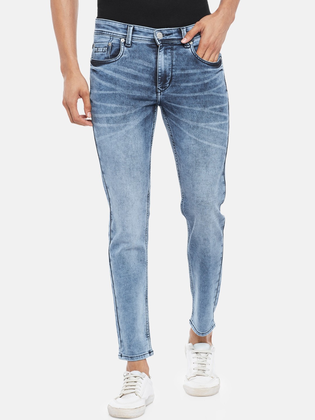 

People Men Blue Slim Fit Heavy Fade Jeans