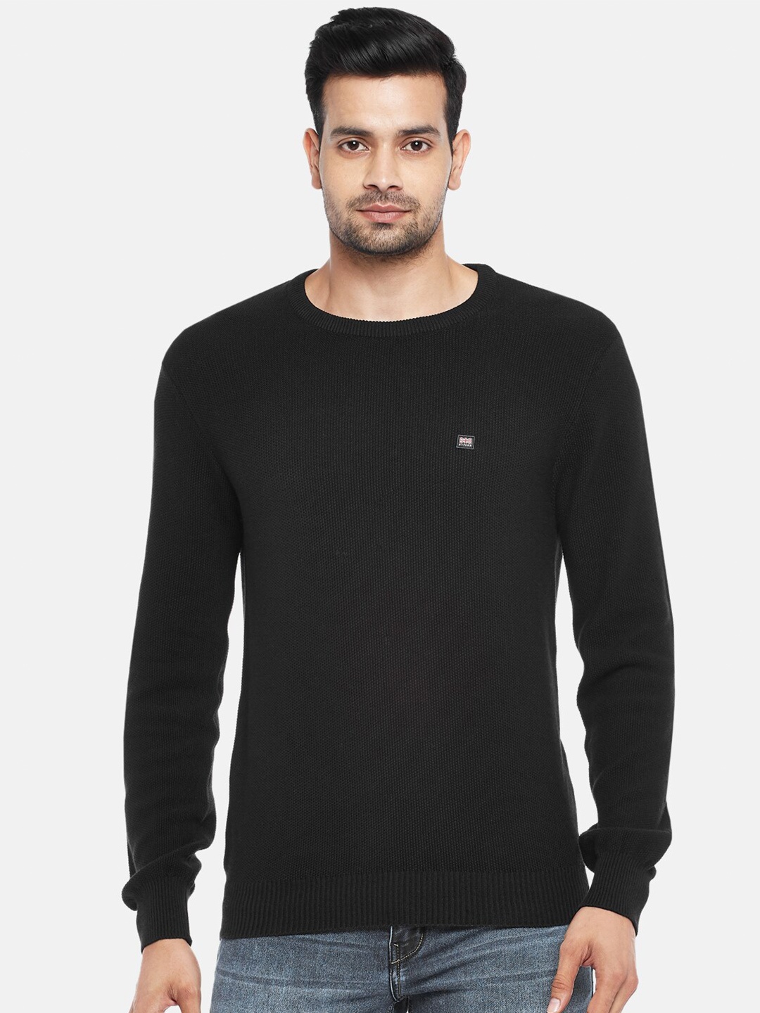 

BYFORD by Pantaloons Men Black Pullover