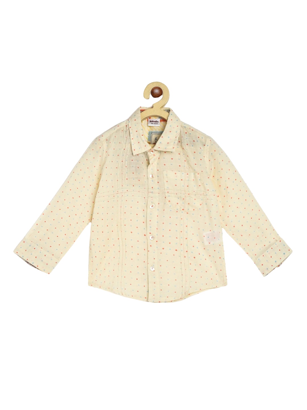 

Fabindia Boys Yellow Opaque Printed Cotton Casual Shirt