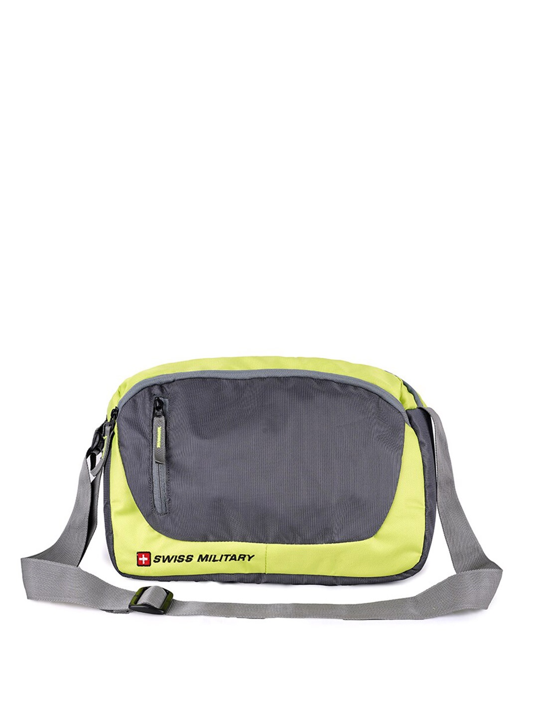 

SWISS MILITARY Unisex Green & Grey Sling Bag