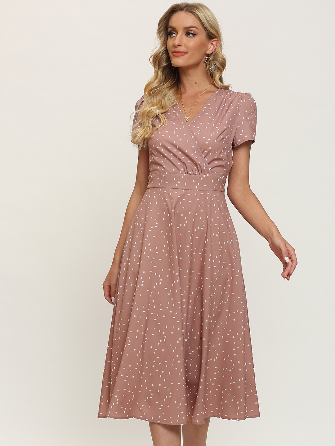 

URBANIC Pink Printed Dress