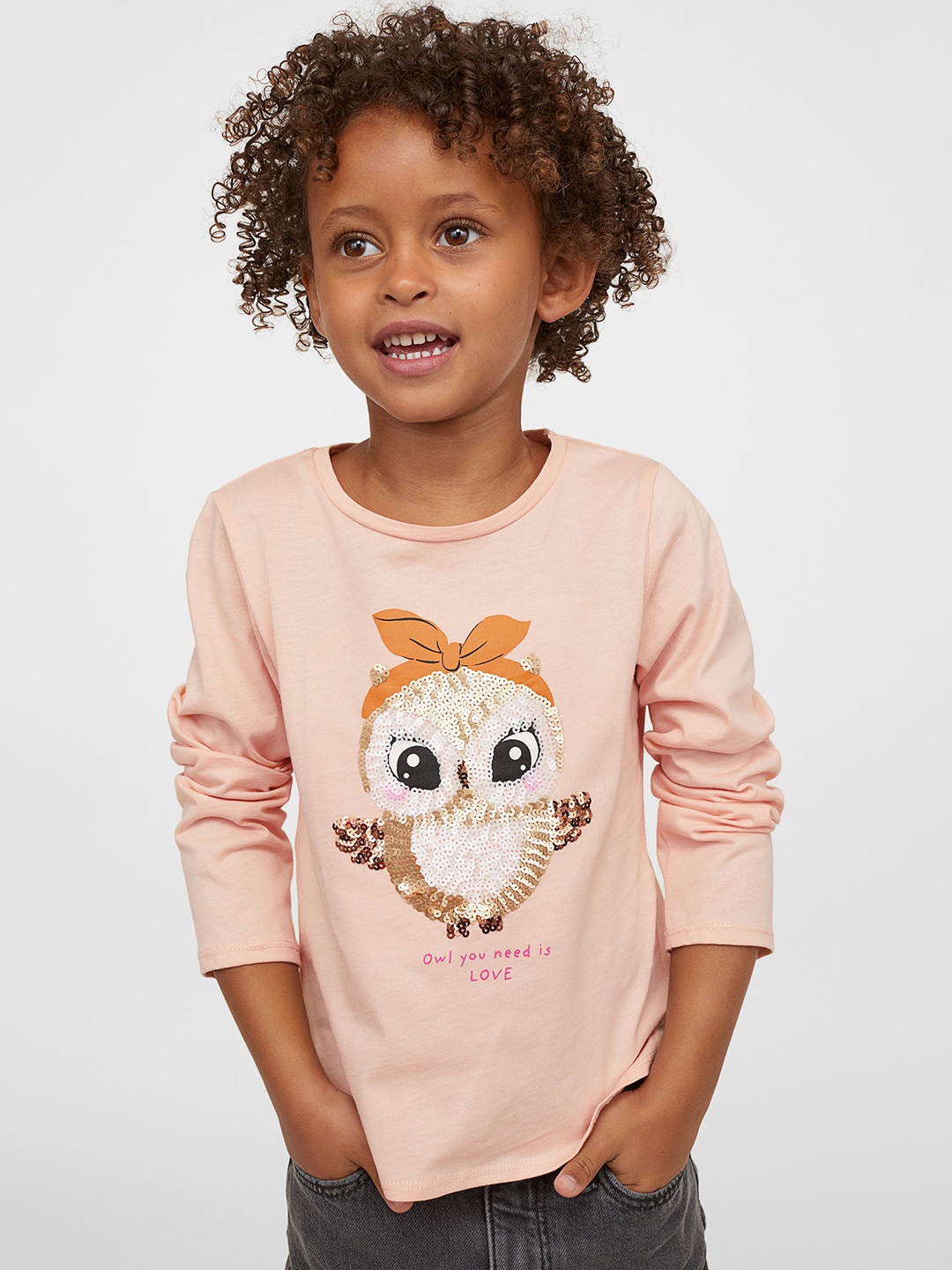 

H&M Pink Motif-Front Top