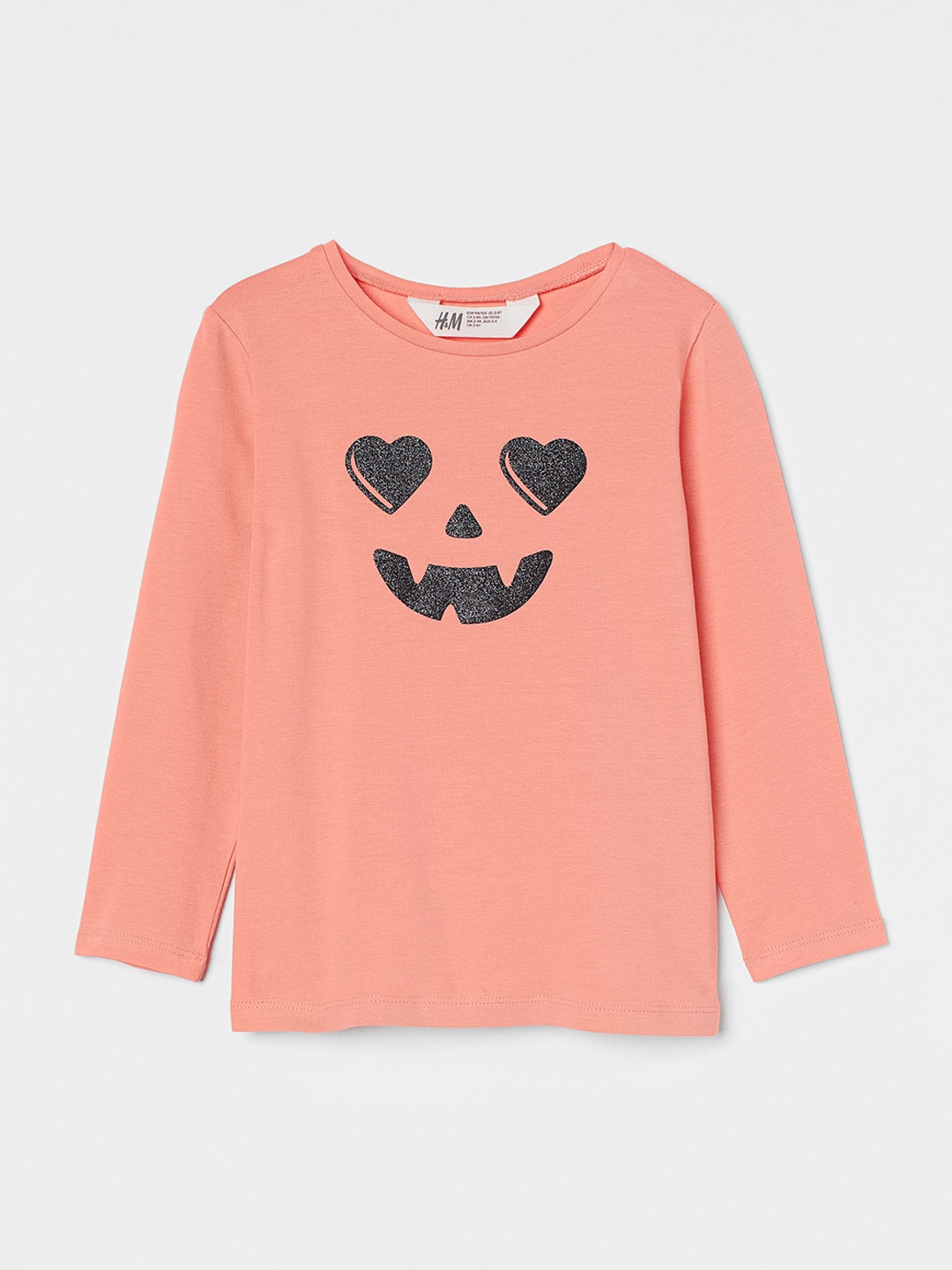 

H&M Kids-Girls Pink Printed Jersey Top