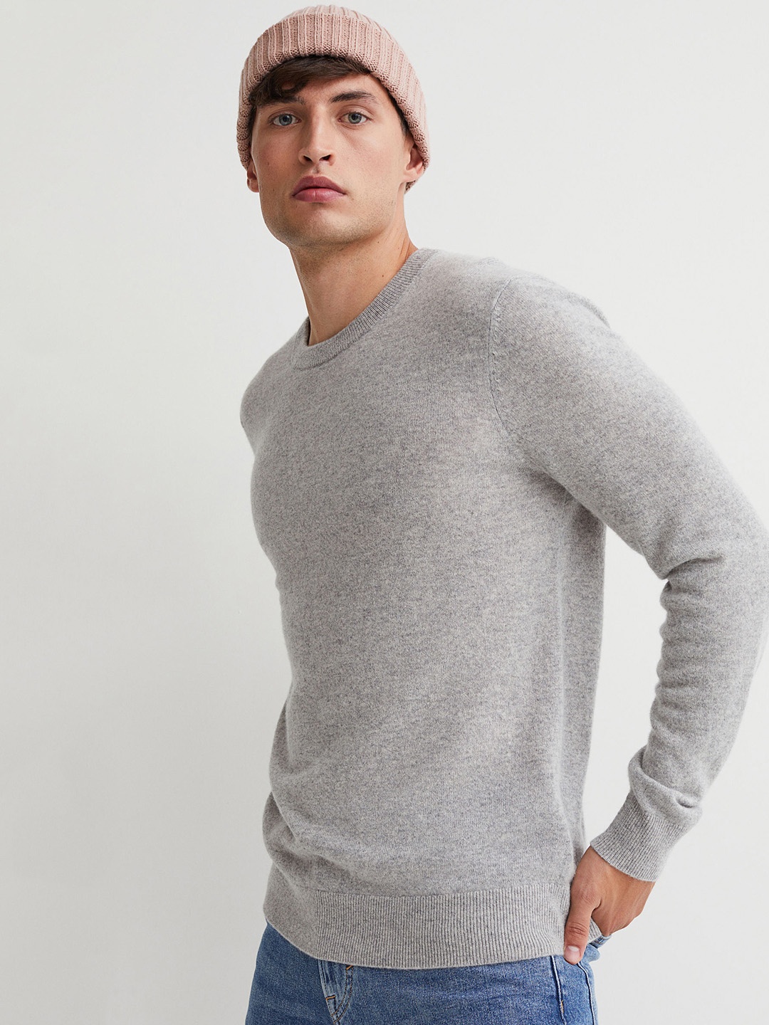 

H&M Men Grey Cashmere Jumper
