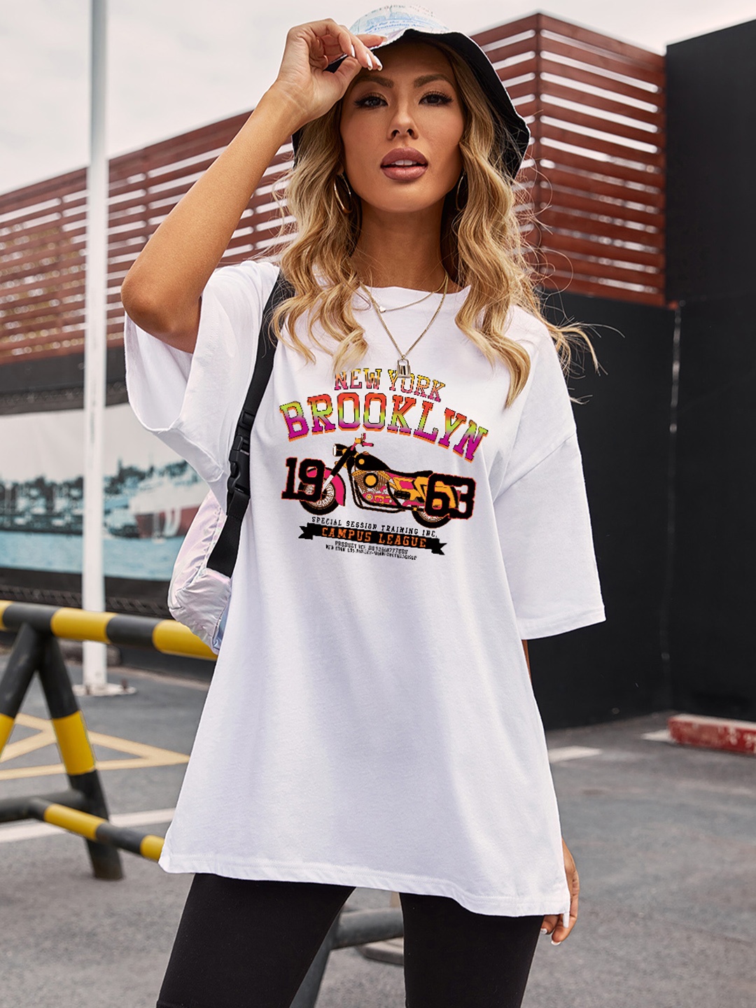 

URBANIC Women Grey Typography Printed Extended Sleeves T-shirt