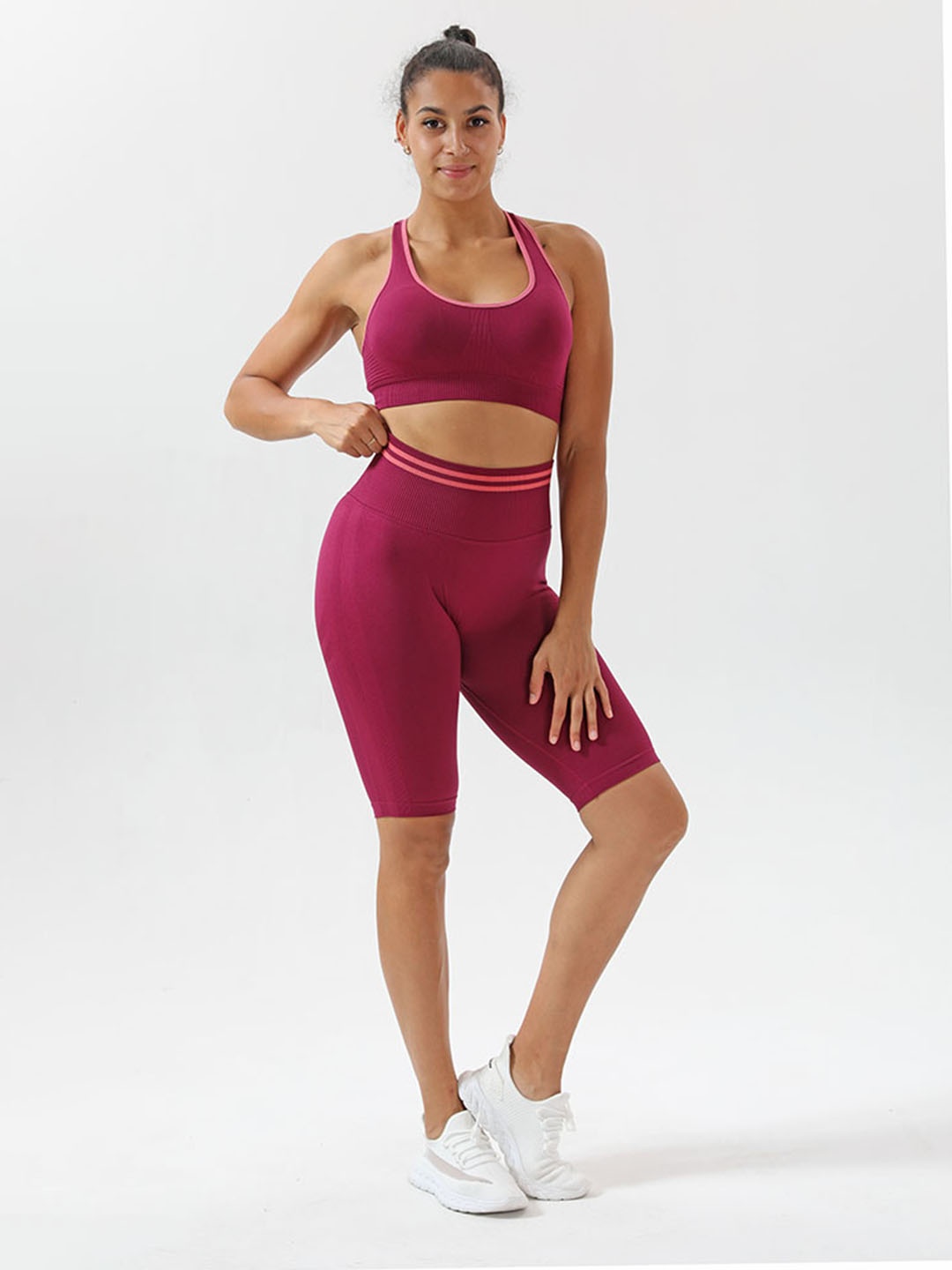 

URBANIC Women Turquoise Blue Solid Slim Fit Gym Track Suit