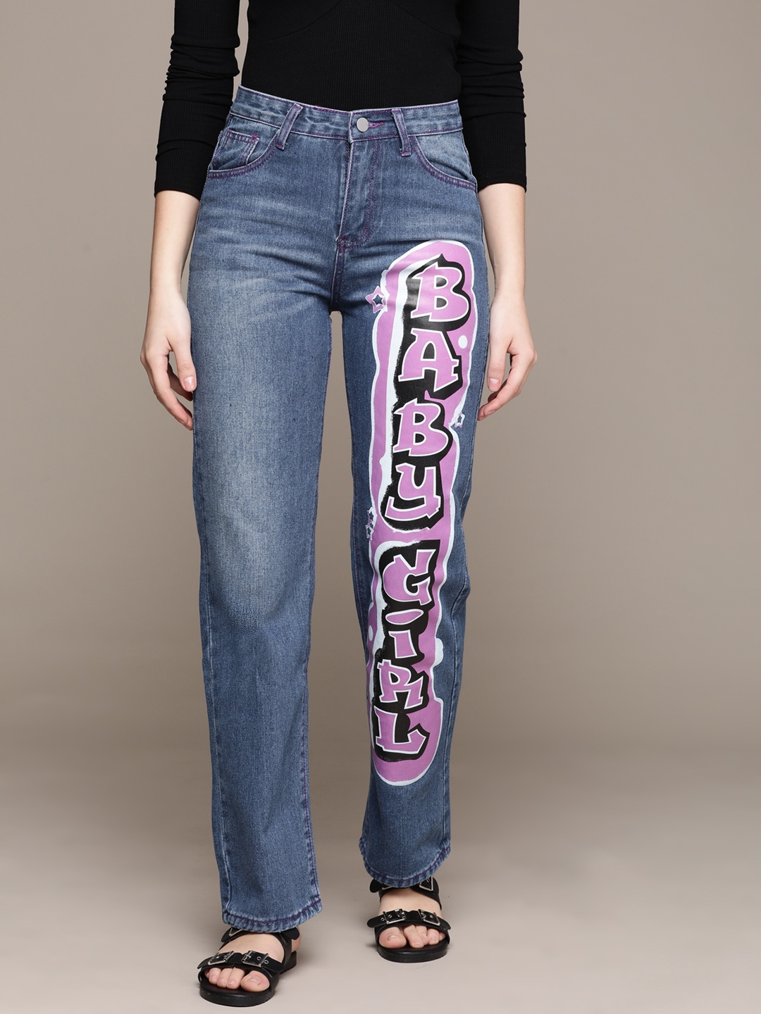 

URBANIC Women Blue Straight Fit Light Fade Stretchable Jeans
