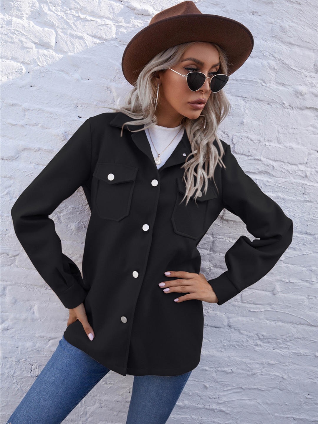 

URBANIC Women Black Tailored Jacket