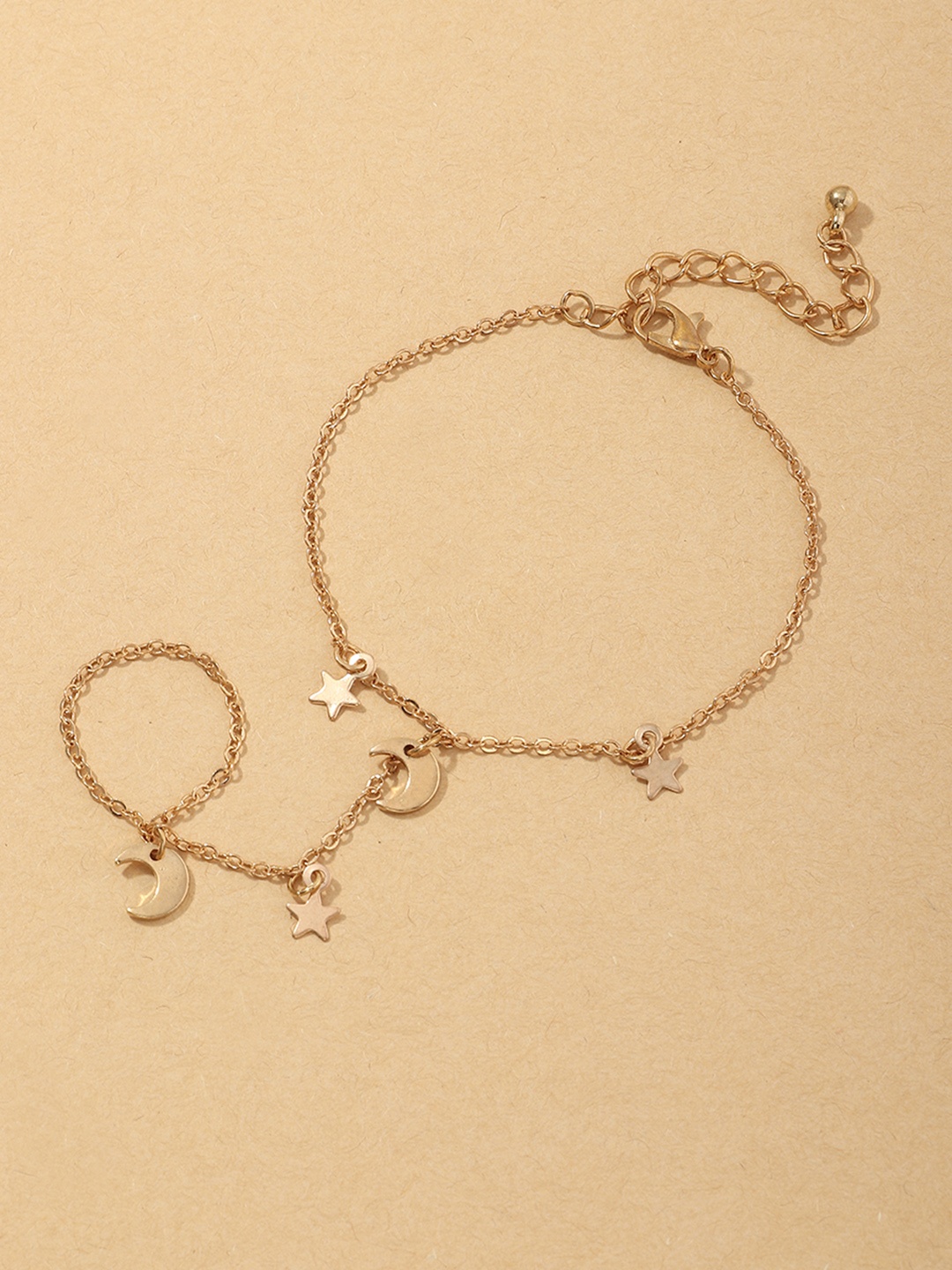 

URBANIC Women Gold-Toned Ring Bracelet