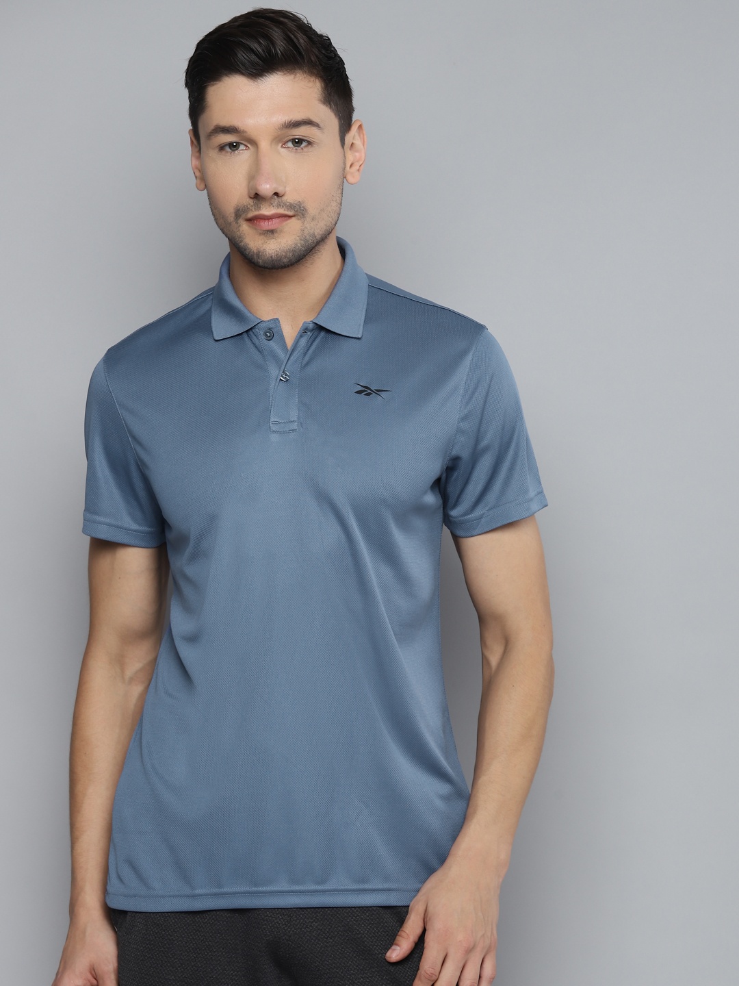 

Reebok Men Blue Power Mesh Polo Speedwick T-shirt